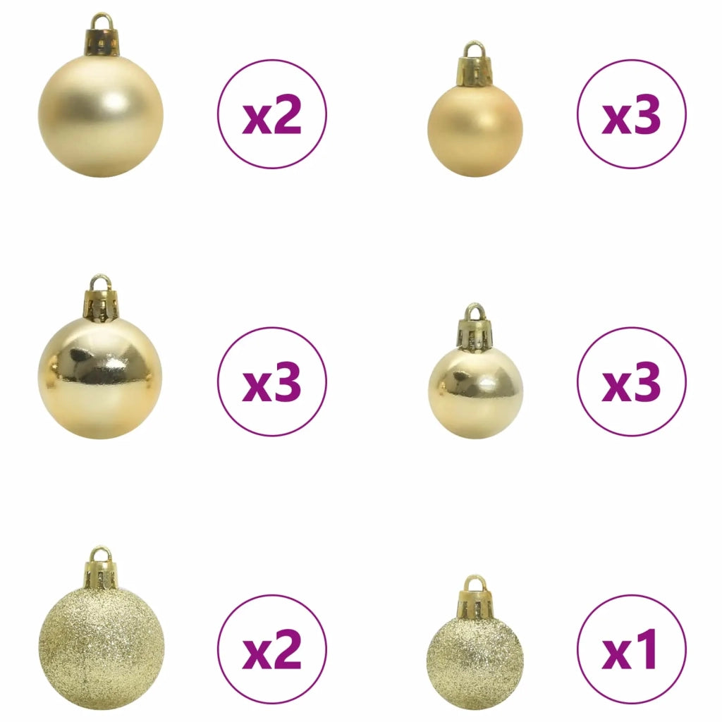Albero di Natale Artificiale con Rami Pieghevoli Bianco 150 cm