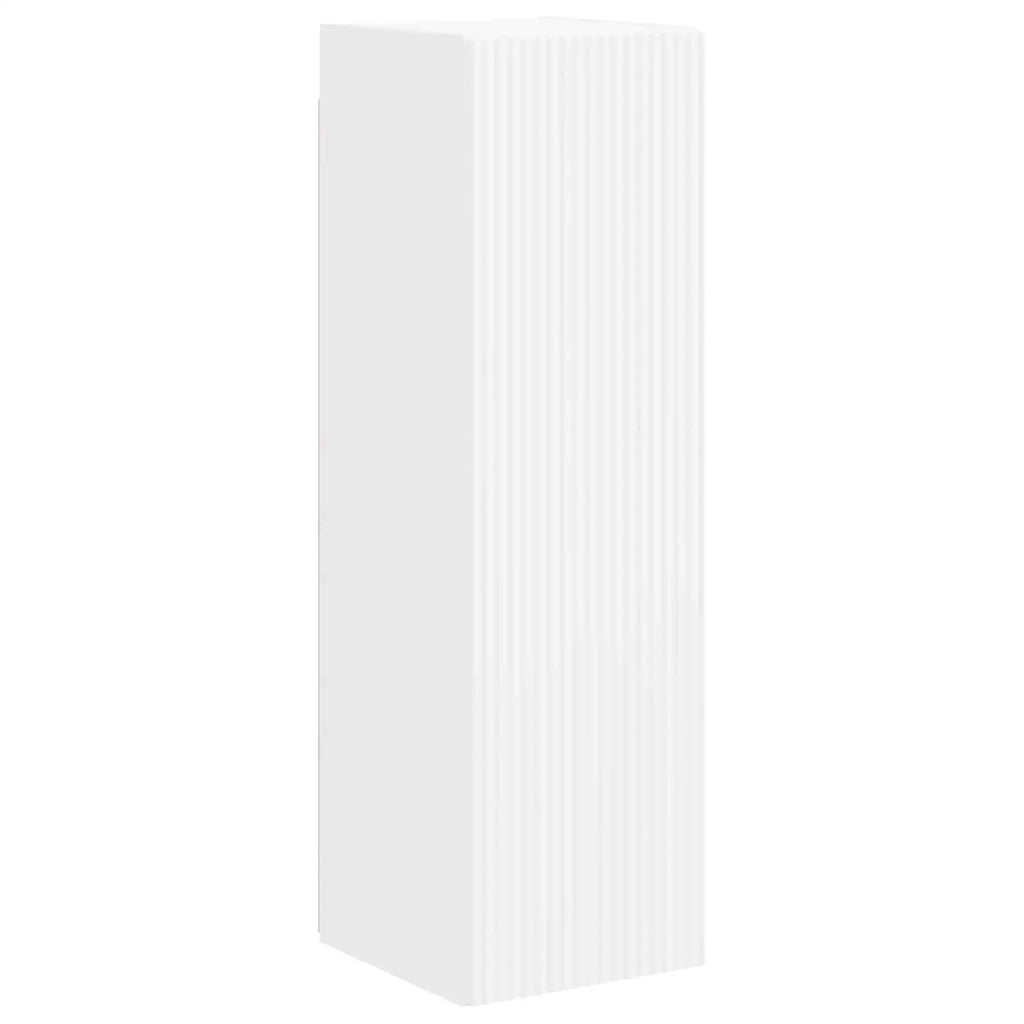 Set mobile TV Montaggio a parete 4 pcs Bianco Legno multistrato 3409033
