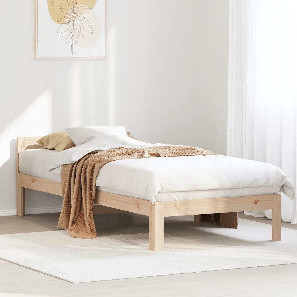 Giroletto senza Materasso 80x200 cm in Legno Massello Pino 859226