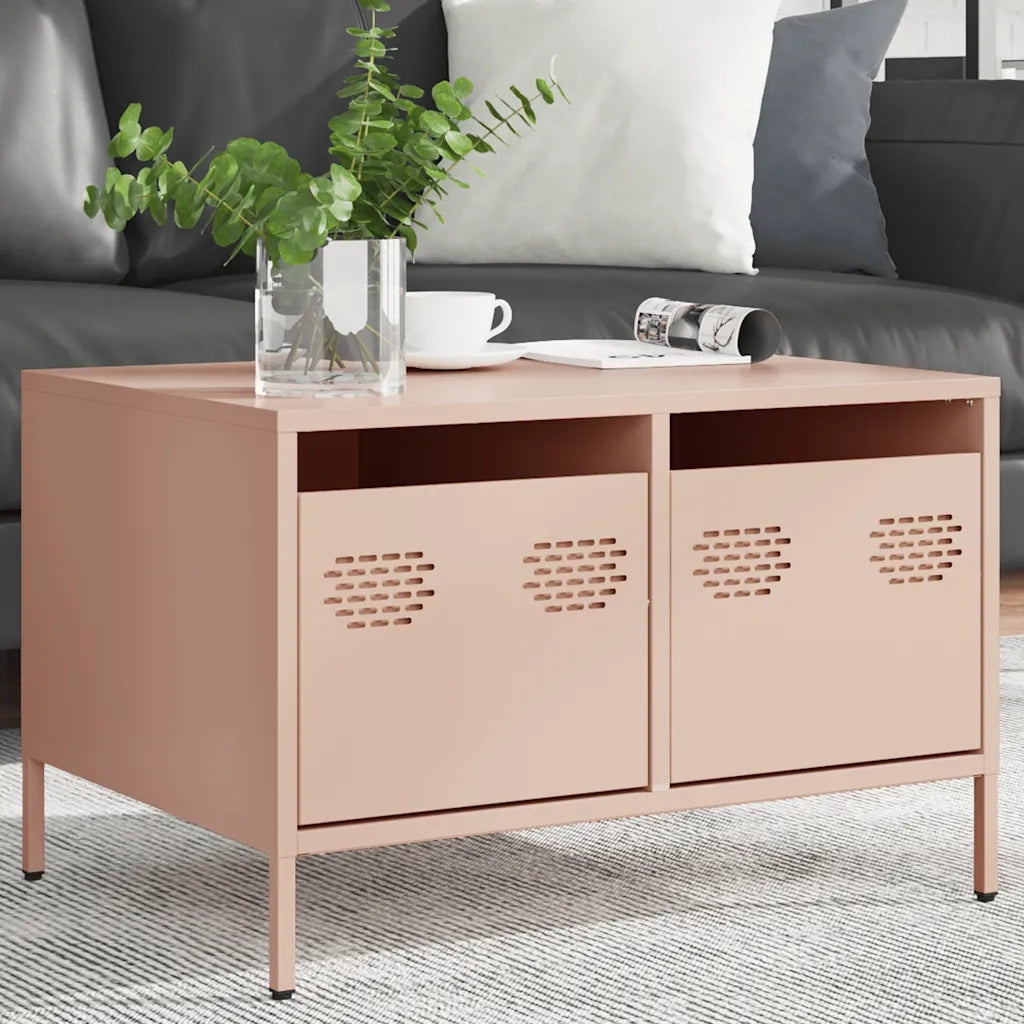 vidaXL Mobile TV Rosa 68x50x43,5 cm in Acciaio Laminato a Freddo