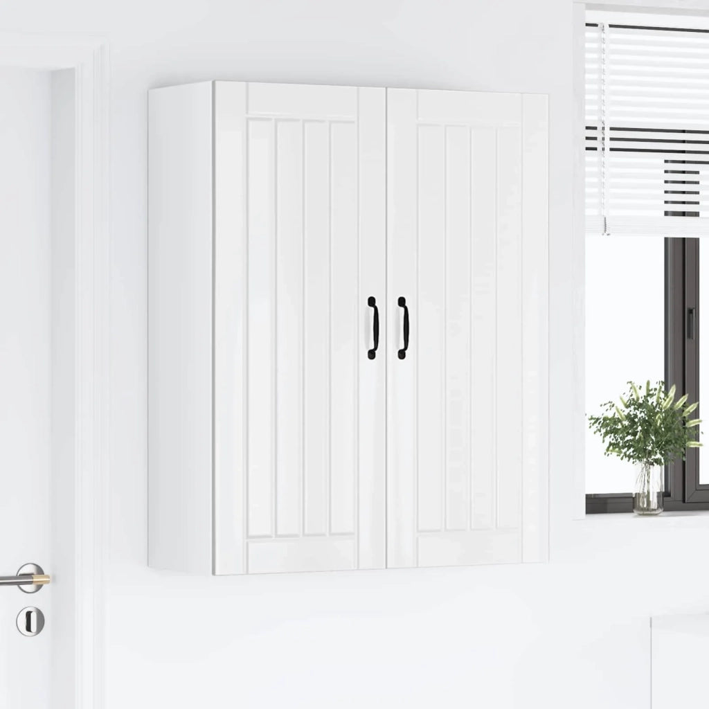 Armadietto a muro LUCCA Bianco Lucido 80 x 31 x 100 cm