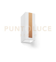 THERA Applique a parete biemissione 2 luci attacco GU10 in gesso bianco con rifinitura Rame