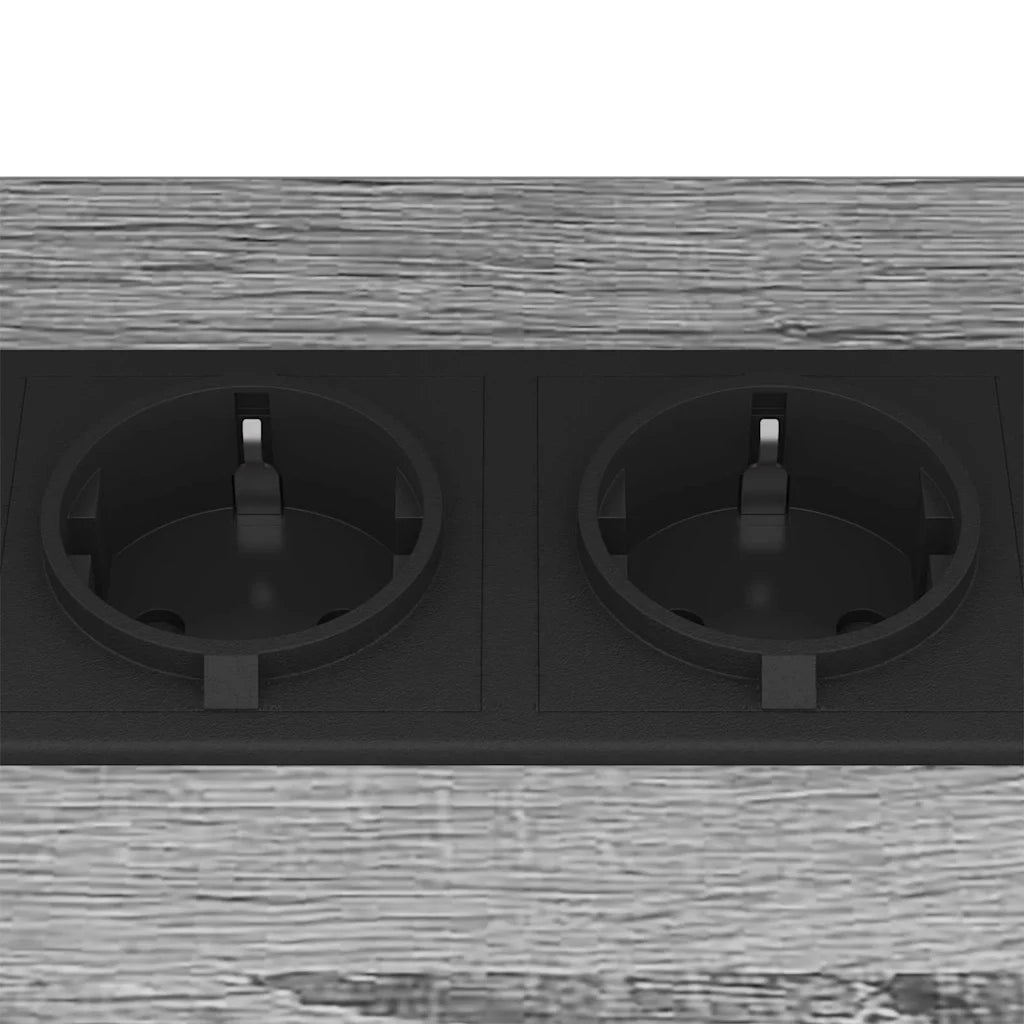 Set di 2 Comodini | Armadio da Notte | Mobiletto da notte Grigio Sonoma 38 x 30 x 48 cm