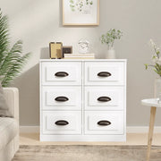 Credenza-Buffet-Armadio da cucina Bianca 70x35,5x67,5 cm in Legno Multistrato 967375