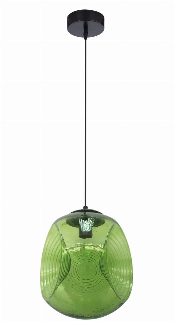 Lampada a sospensione Candellux Club vetro verde Ø28 E27