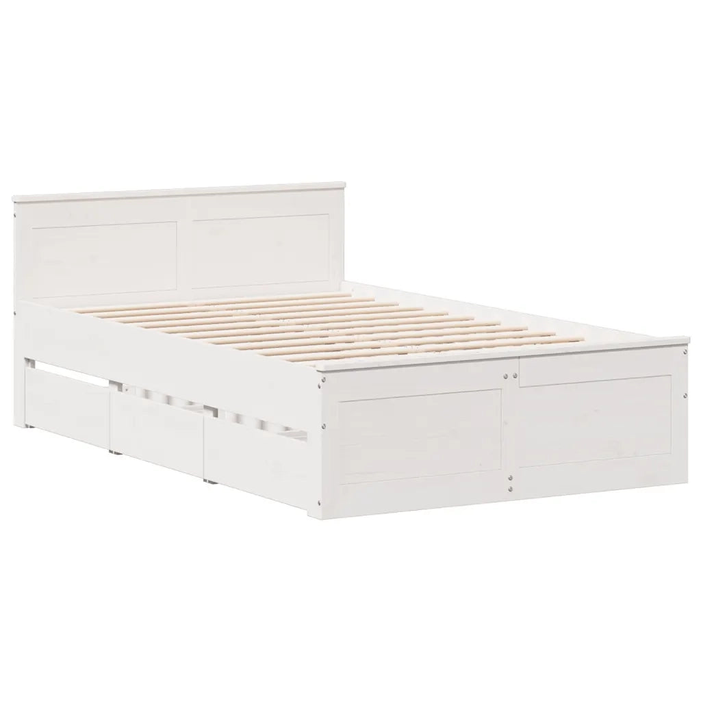 Giroletto senza Materasso con Testata Bianco 120x190 cm Pino 3308784