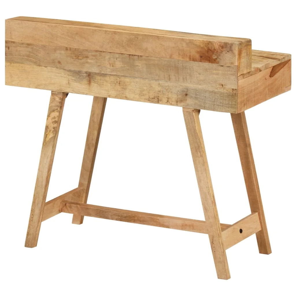Scrivania postazione di lavoro scrivania per computer scrivania da studio 100 x 45 x 90 cm legno massello di mango grezzo marrone 02_0023366