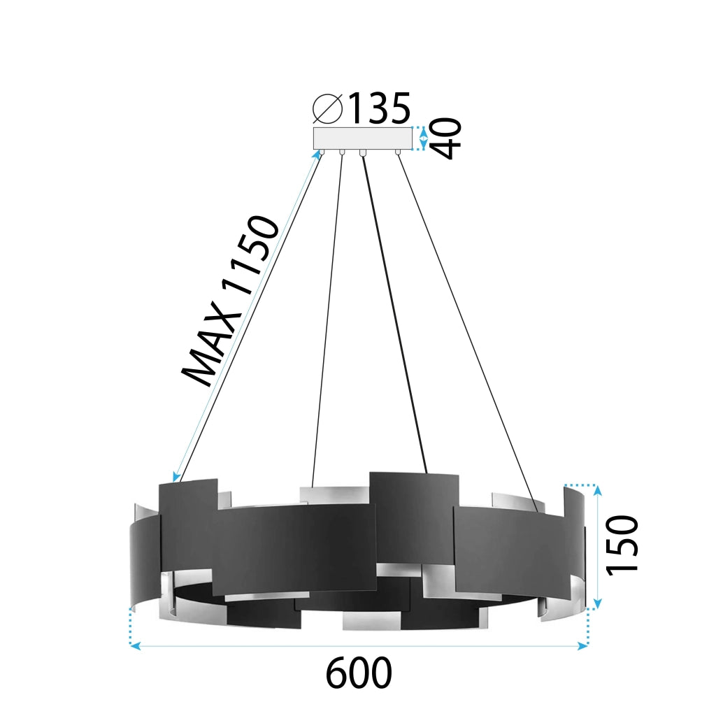 Lampada Black APP1561-6CP