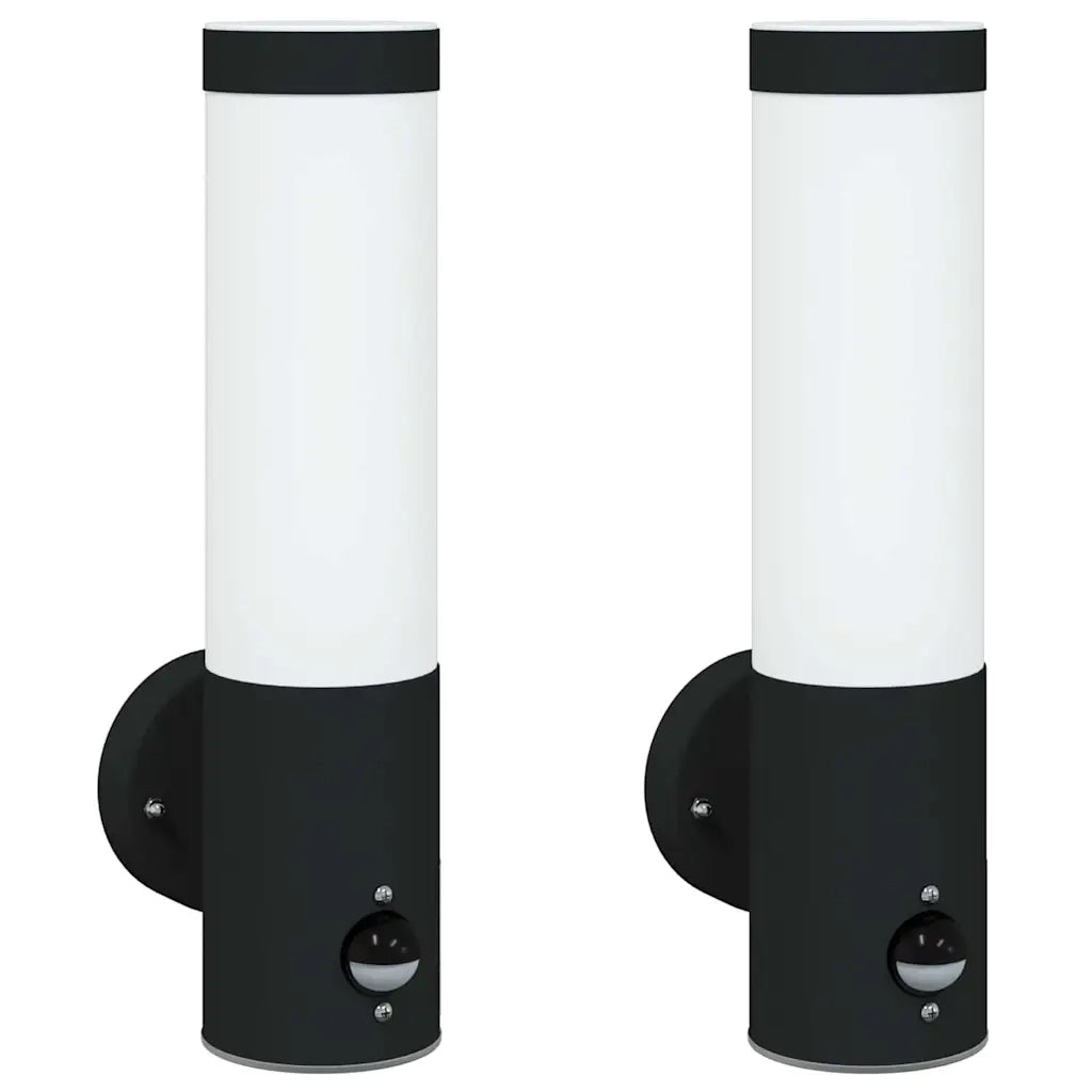 Lampada da Parete Esterna 2 pz Nero 12 x 8,5 x 29 cm CFW2923332