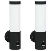 Lampada da Parete Esterna 2 pz Nero 12 x 8,5 x 29 cm CFW2923332