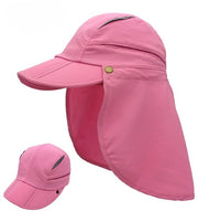 Cappello con protezione rimovibile per il collo Protezione solare multifunzionale Cappello estivo adattabile per capelli di diametro 58-60 cm - Rosa