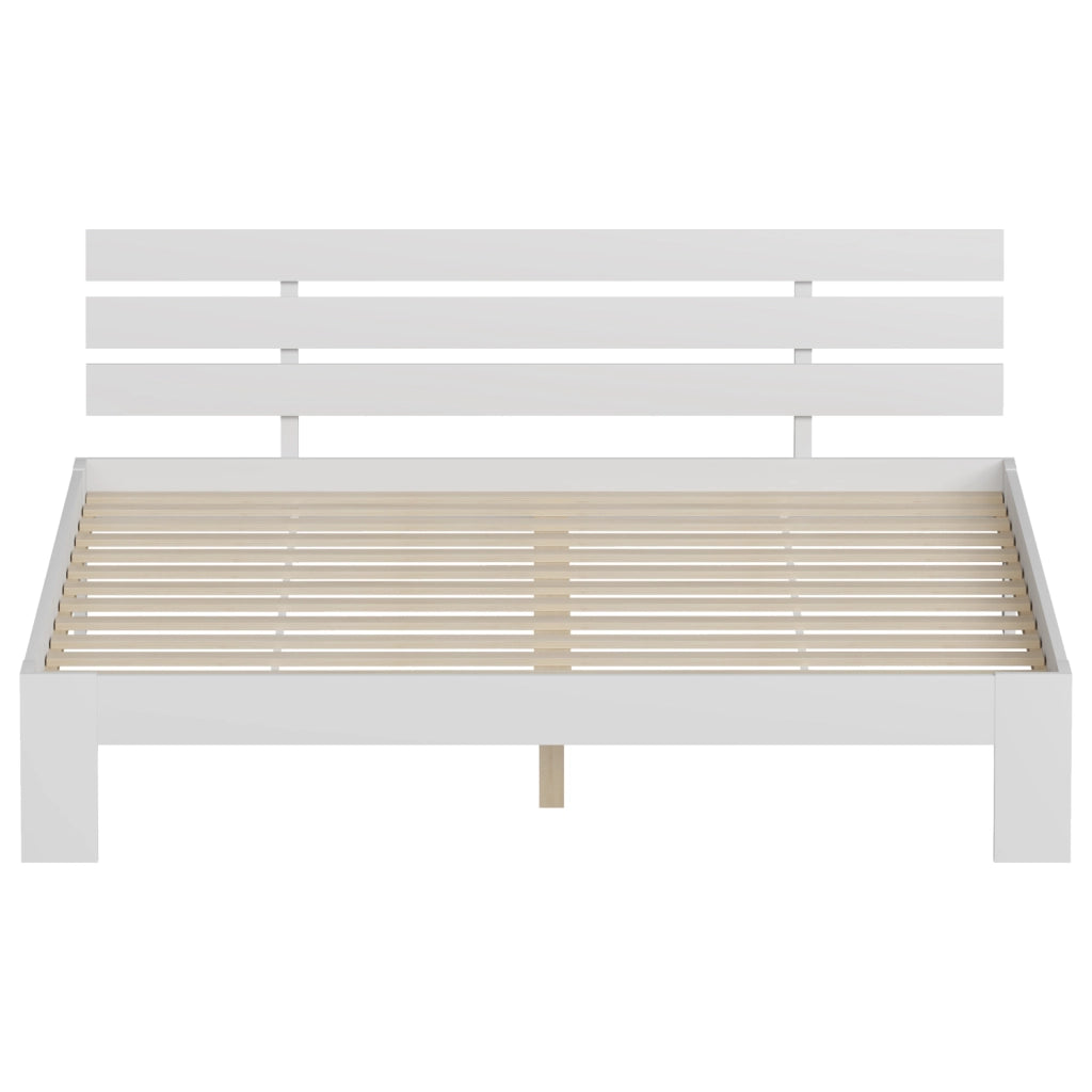 Letto in legno con testata 160x200cm bianco FINN