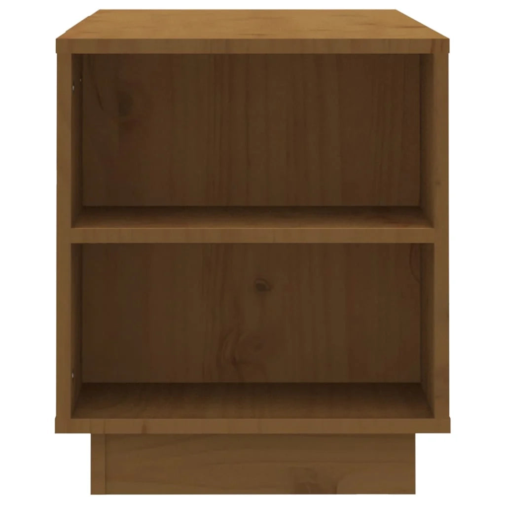 Mobile TV multimediale scaffale TV credenza mobile TV sala da pranzo soggiorno camera da letto color miele 110 x 35 x 40,5 cm legno di pino massiccio marrone 02_0027699