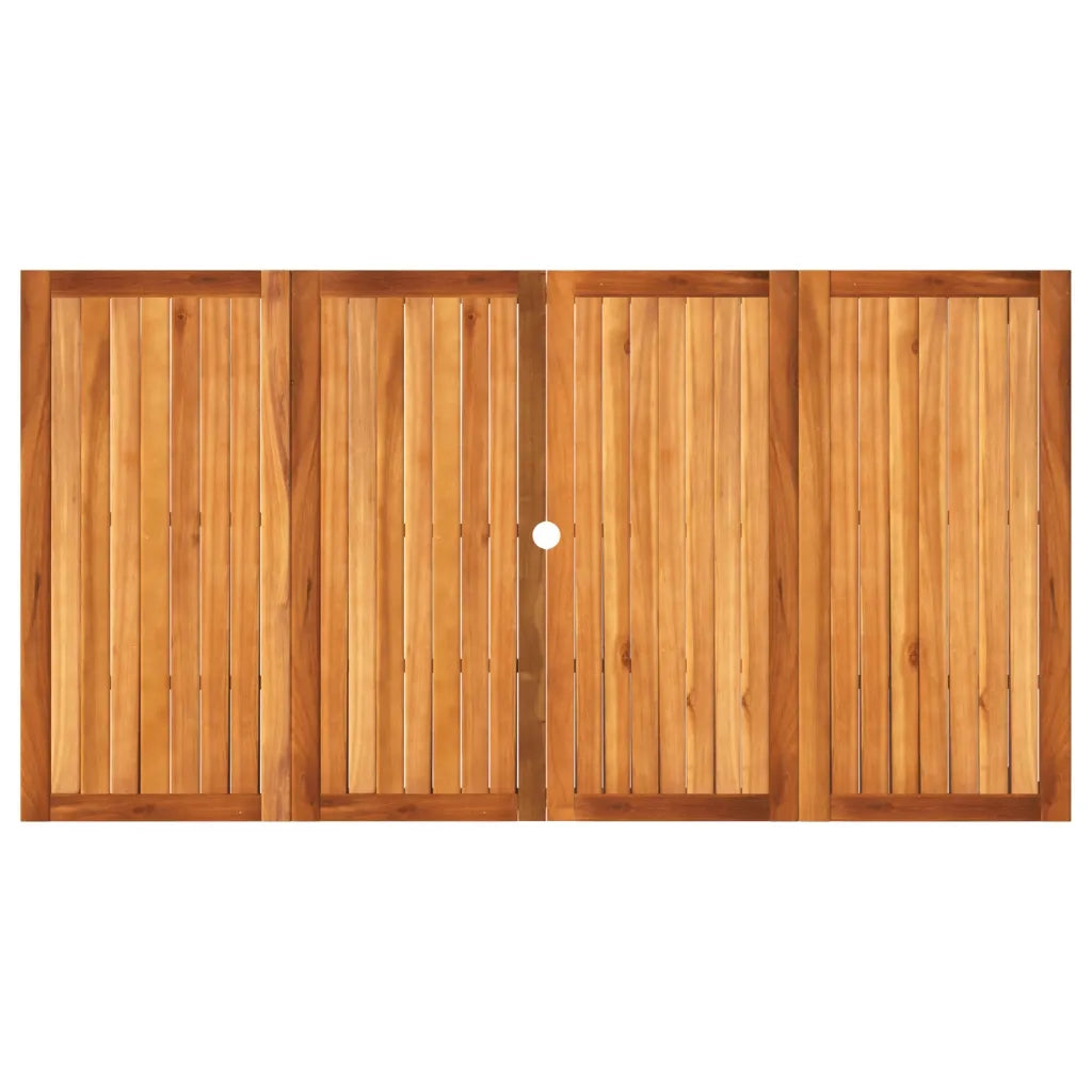 Tavolo da Giardino Nero 180x90x75 cm Polyrattan e Legno Acacia 366279