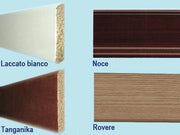 24 MT DI BATTISCOPA IN LEGNO LISCIO FINITURA LACCATO BIANCO 70X8 MM
