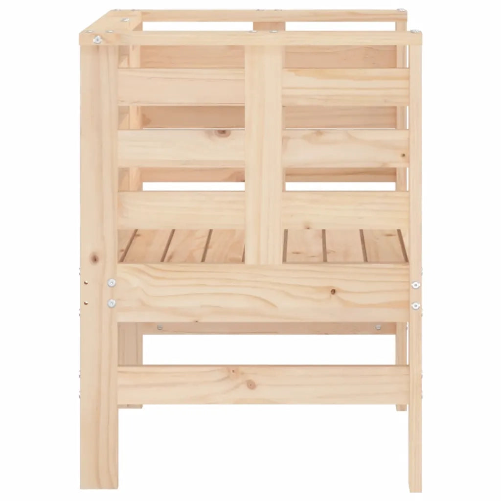 Sedie da Giardino 2pz 61,5x53x71 cm in Legno Massello di Pino 825128