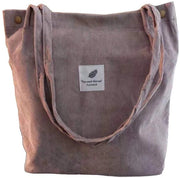 Borsa Corduroy Grande per Donna con Maniglia per Università, Ufficio e Scuola