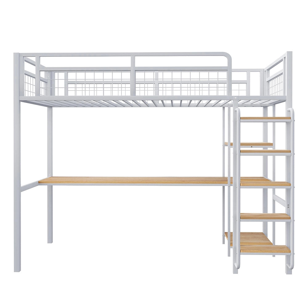 Letto a castello - Xylo - 90x200 cm metallo bianco