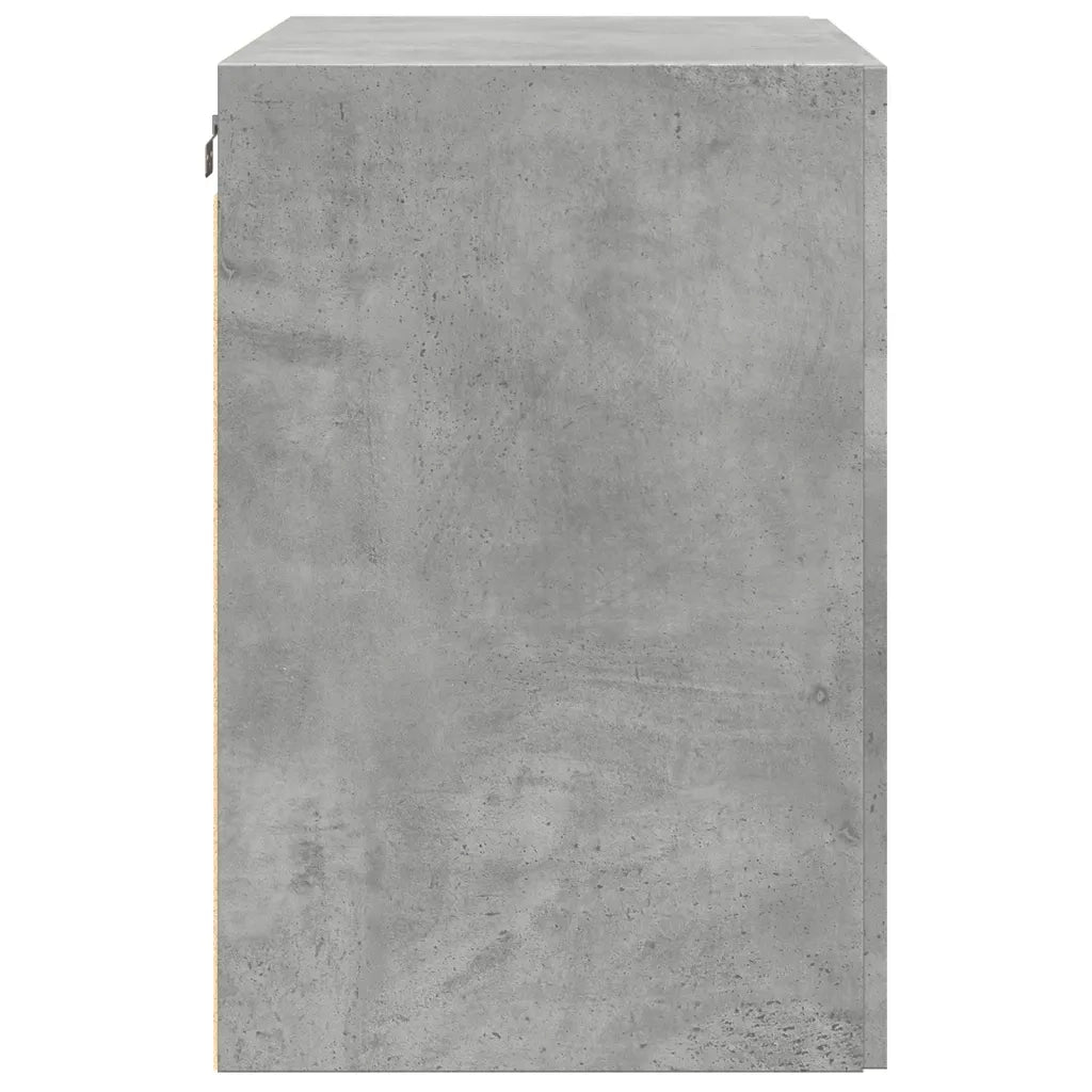Armadietto a Muro | Mobile a Parete Grigio Cemento 80x42,5x64 cm Legno Multistrato