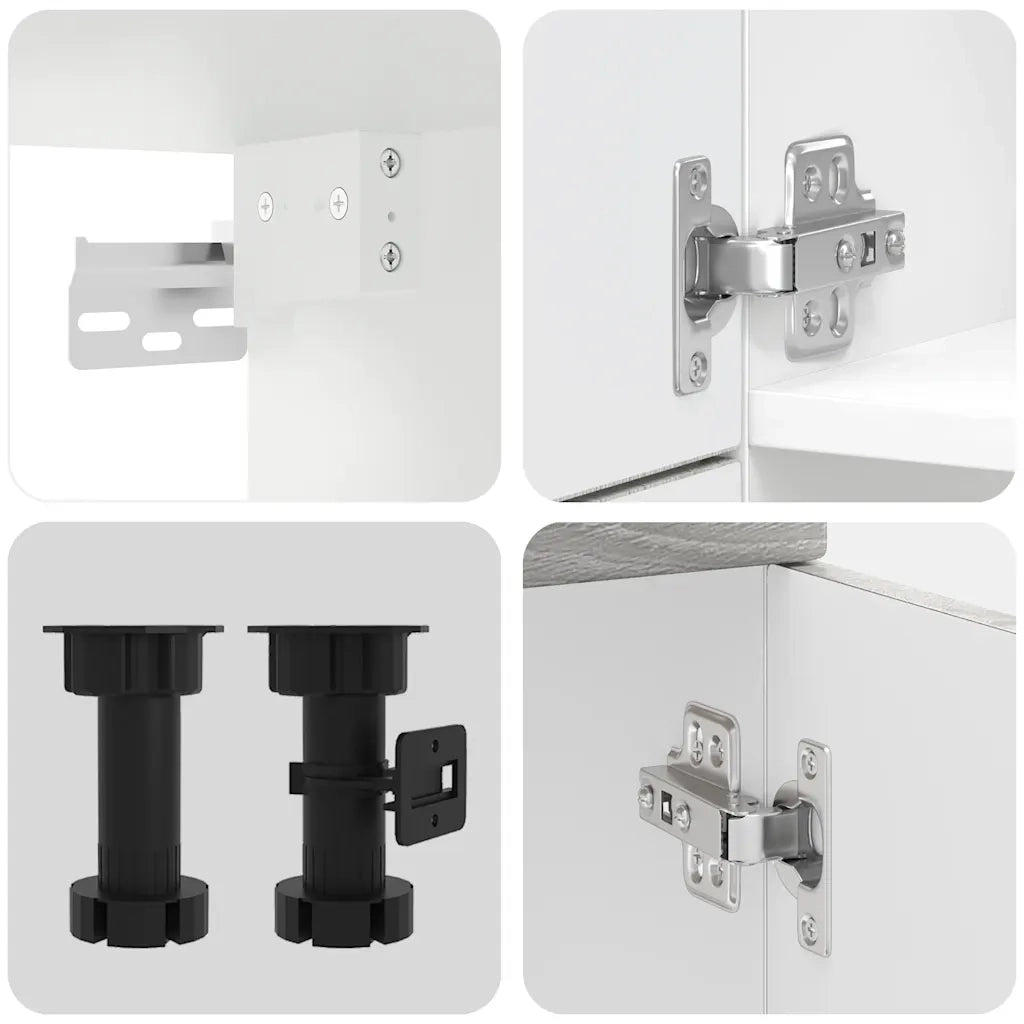 vidaXL Set Mobili da Cucina 7 pz Lucca Grigio Sonoma in Truciolato