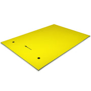 Tappeto galleggiante in schiuma con cuscino per piscina mare, Materassino galleggiante per rilassarsi Giallo-Sport acquatici
