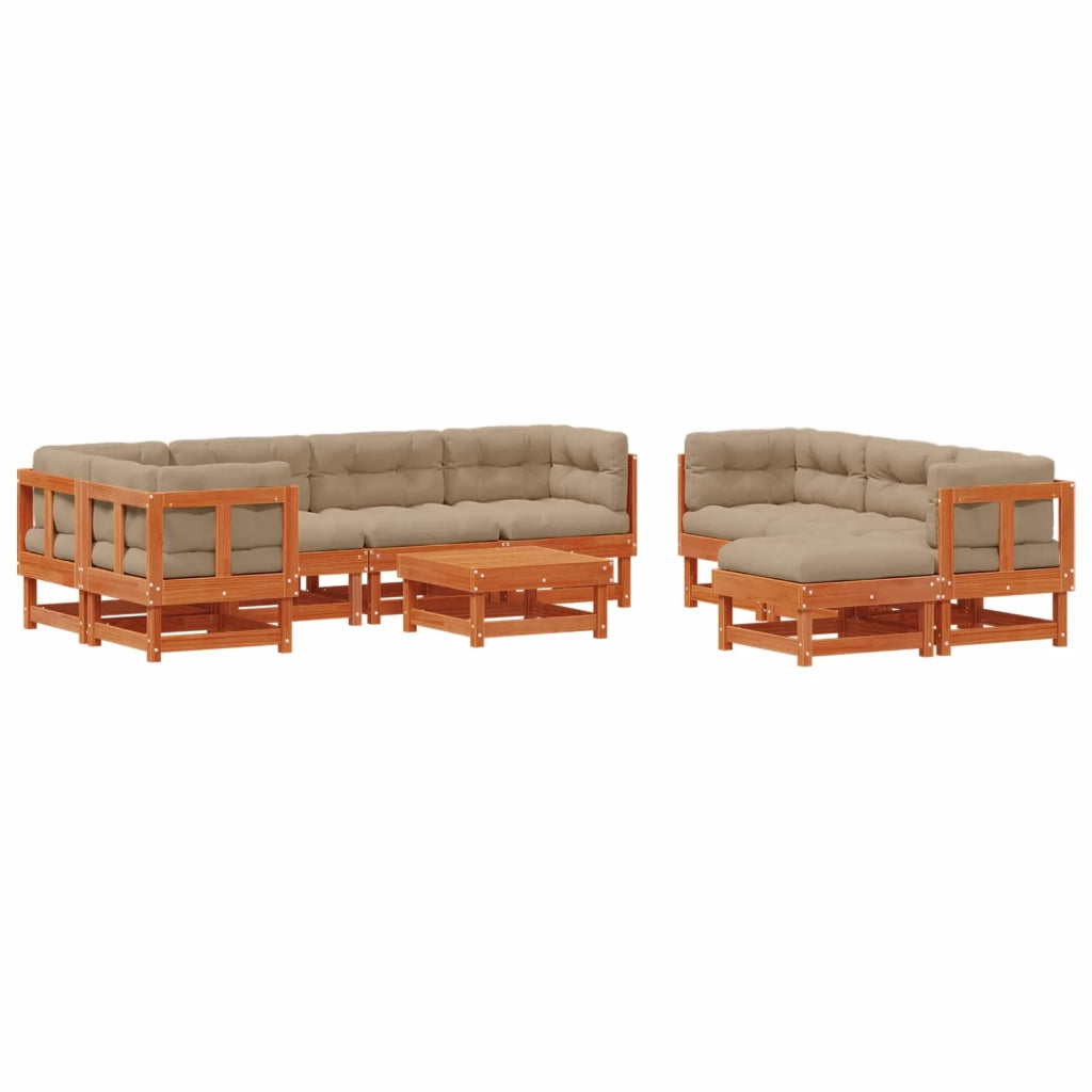 Set Lounge da Giardino 33 pcs Marrone Cerato