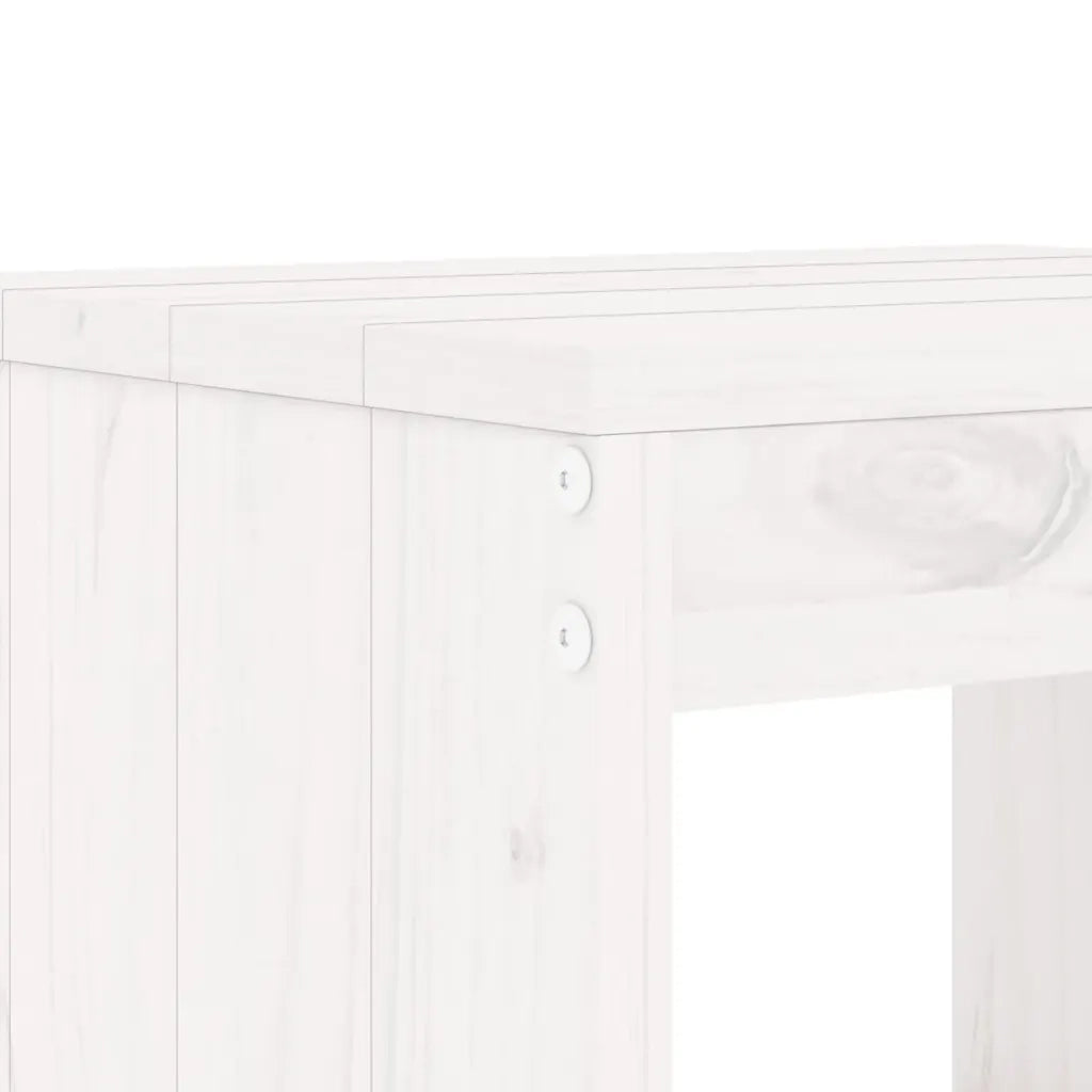 Set da Pranzo per Giardino 13pz Bianco Legno Massello di Pino 3157722