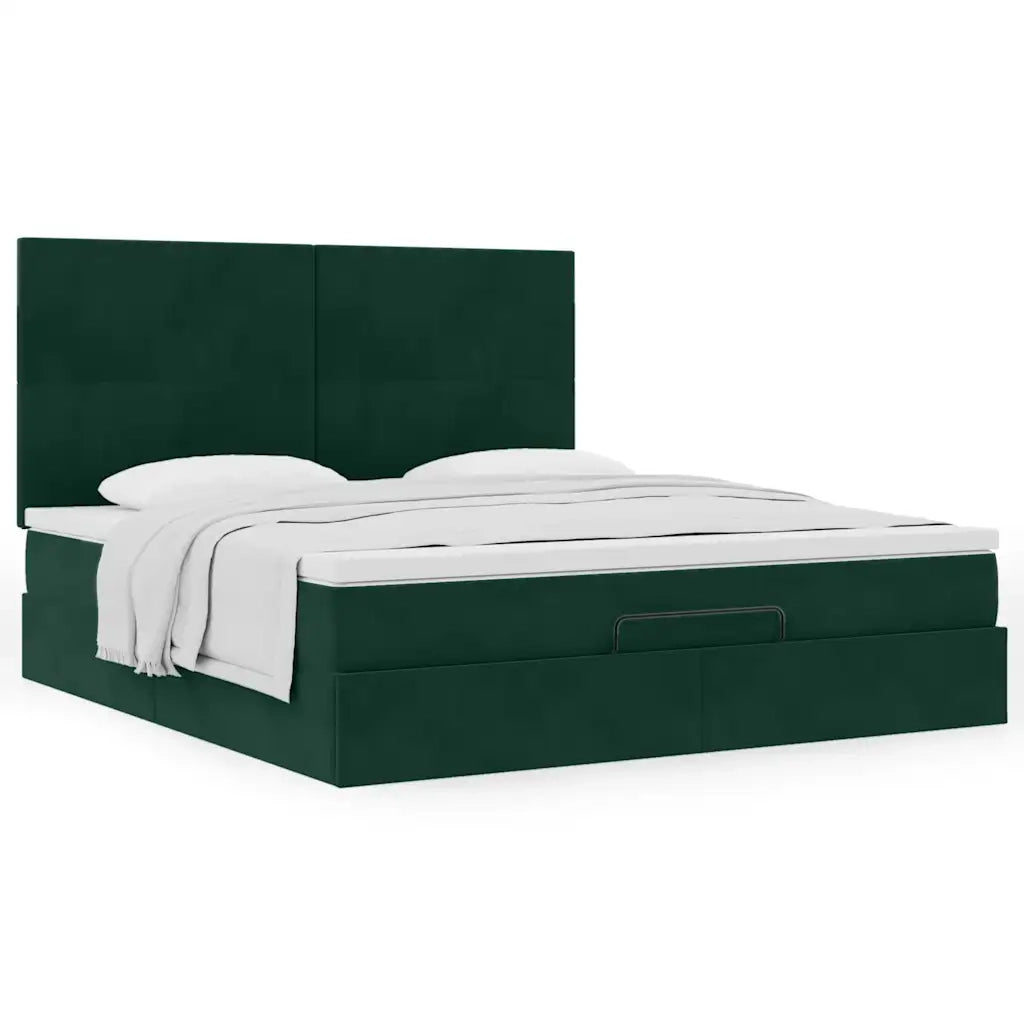 Struttura Letto Pouf con Materassi 180x200 cm Velluto 3313418