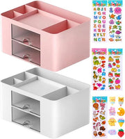 Organizzatore per ufficio di alta qualità - Organizzatore per ufficio con caricatori - Cassetto per penne - Cassetti - Risparmio di spazio - Dimensioni 19,5 x 14 x 10 cm - Sostegno per ufficio