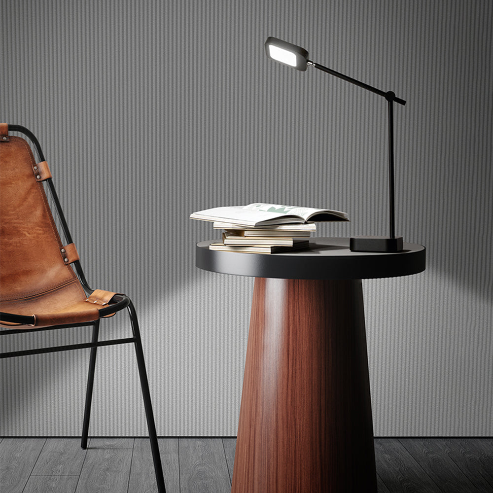 Lampada Da Scrivania Industrial-Minimal-Nordico Icon Metallo Nero Led 8W 3000K