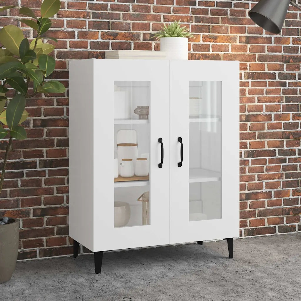 Credenza-Buffet-Armadio da cucina Bianca 69,5x34x90 cm in Legno Multistrato 928214