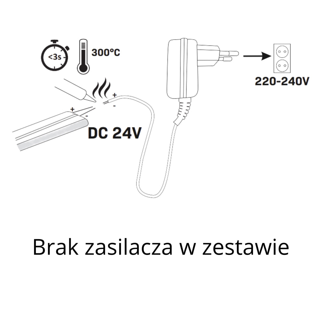 Striscia LED Neon 24V 5m Arancione IP65 Polux da esterno