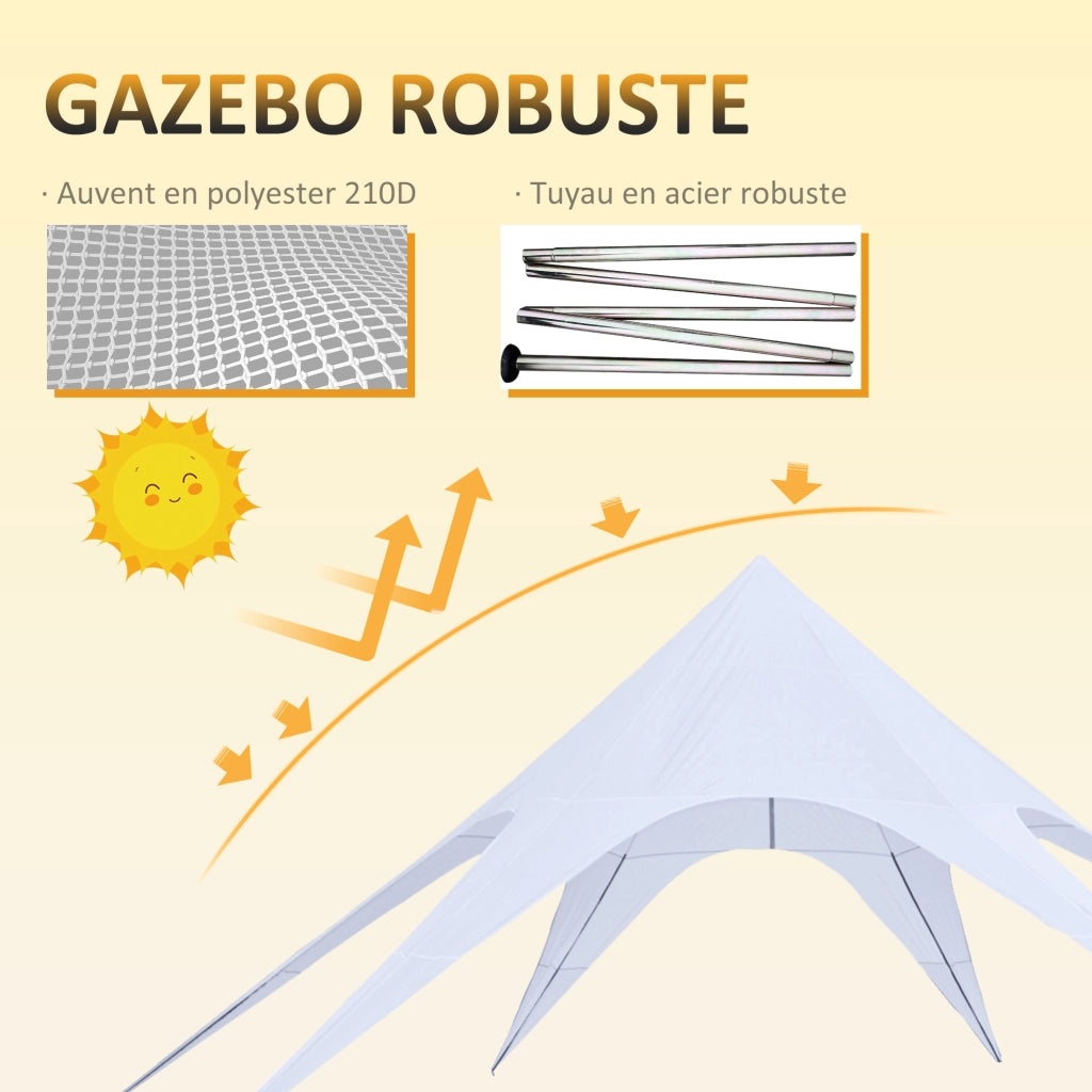 Tenda da Giardino XXL Impermeabile ¨C zephmum ¨C Blu Chiaro 10x10x4 m
