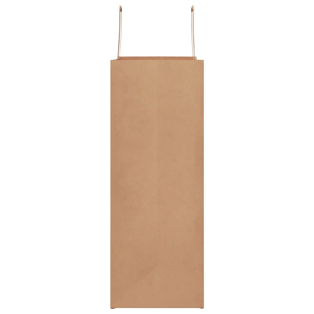 Sacchetti di Carta 250 pz con Manici Marrone 32x17x44 cm 4101818