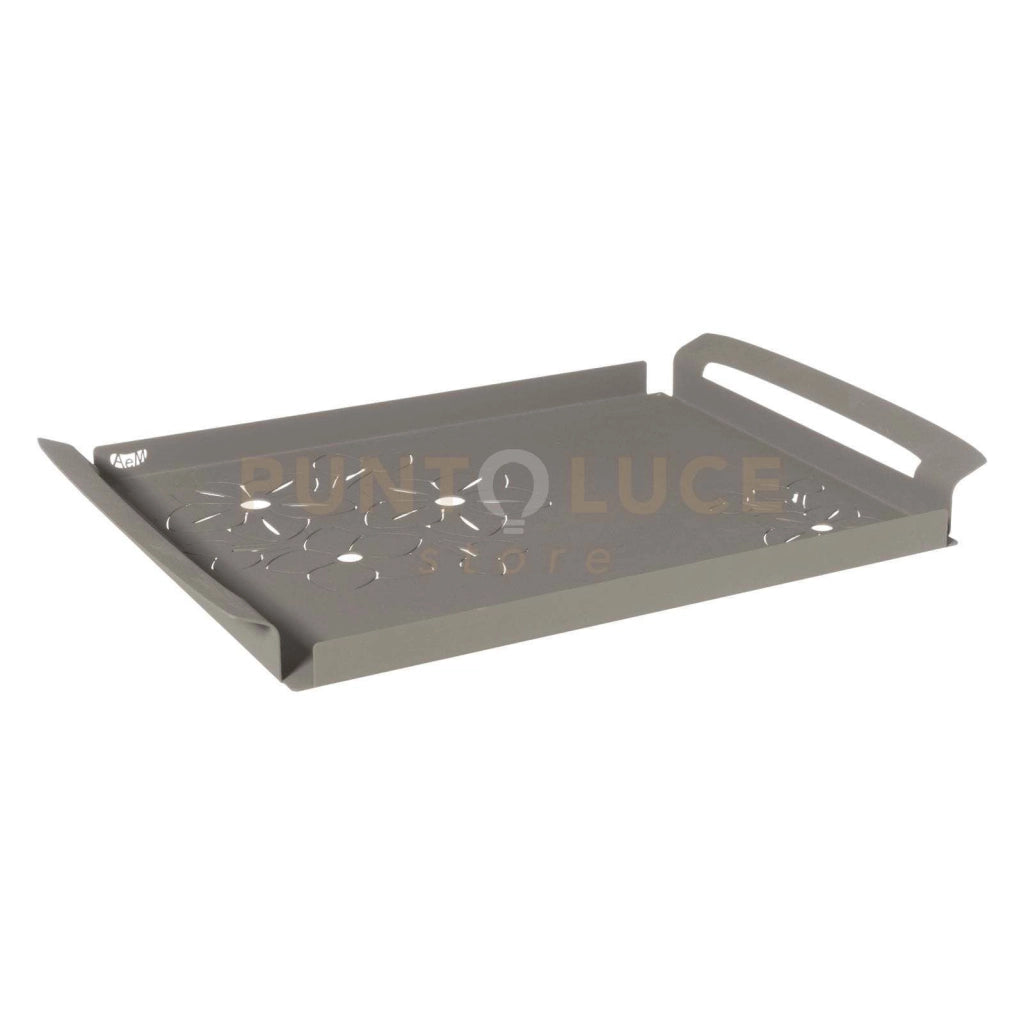 vassoio grande in stile floreale fior di loto Fango in Ferro 46x30cm
