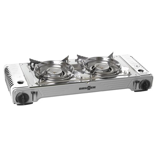Fornello campeggio brunner 0708017n devil double grill cromo