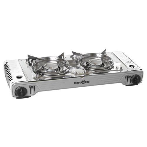 Fornello campeggio brunner 0708017n devil double grill cromo