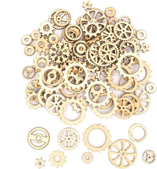 Set di 100 Dischi di Legno per Decorazione, Decorazione di Tavolo e Artigianato DIY - Perfetto per Natale e Progetti Personalizzati