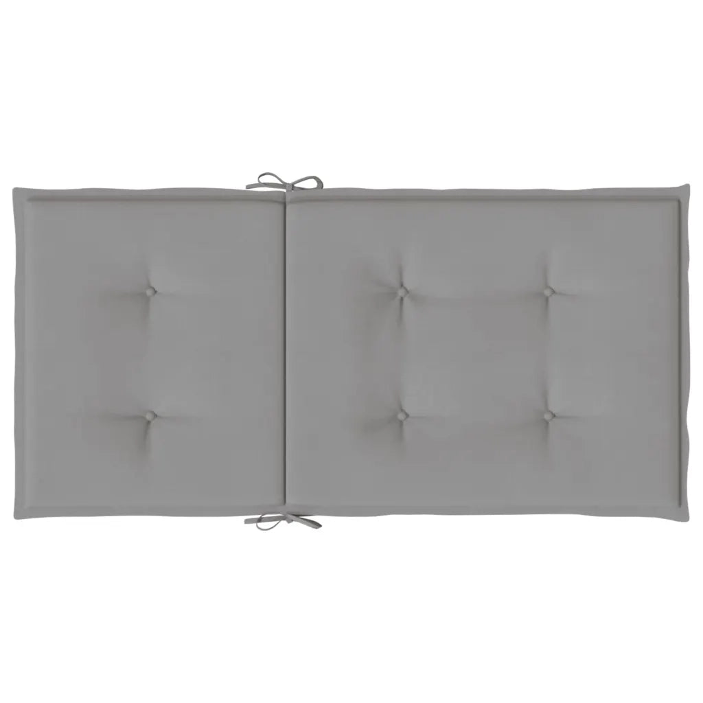 Cuscini per Sedie da Giardino 2 pz Grigi 100x50x3 cm