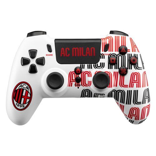 Gamepad qubick cop40001 playstation 4 ac milan white e red