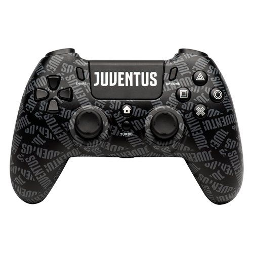 Gamepad qubick cop40004 playstation 4 juventus pattern black e white