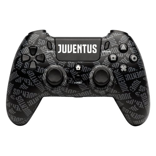 Gamepad qubick cop40004 playstation 4 juventus pattern black e white