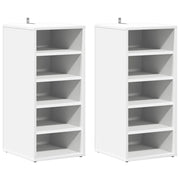 Scarpiere 2 pz | Mobile per scarpe Bianche 31,5x35x70 cm in Truciolato
