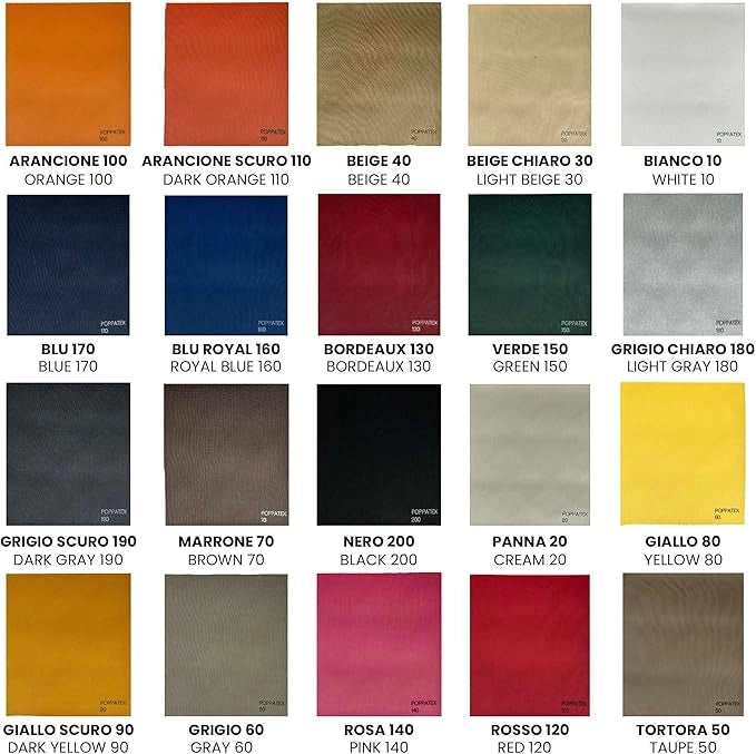 Tessuto Ecopelle Nautica Tappezzeria Alta Qualità "POPPATEX" - Colore GIALLO SCURO 90 - Morbida e Resistente - Vendita al Metro - H.140