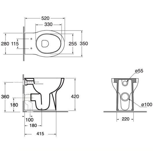 VASO CLICK EASY CLEAN SCARICO