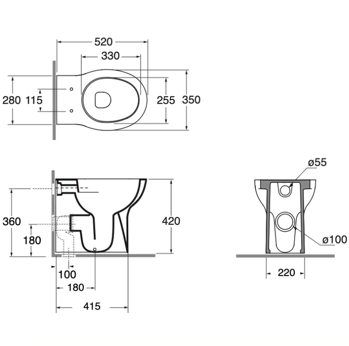 VASO CLICK EASY CLEAN SCARICO