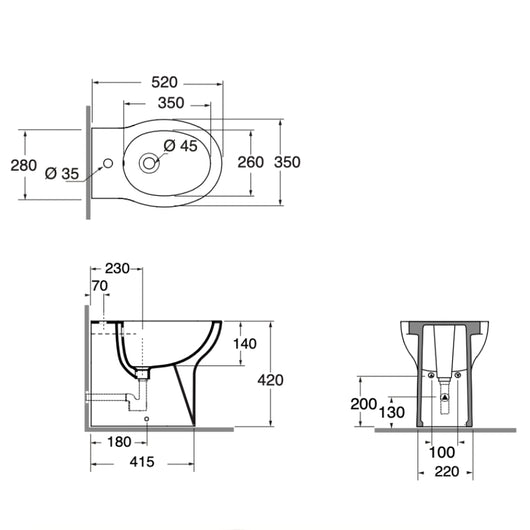 BIDET MONOFORO CLICK