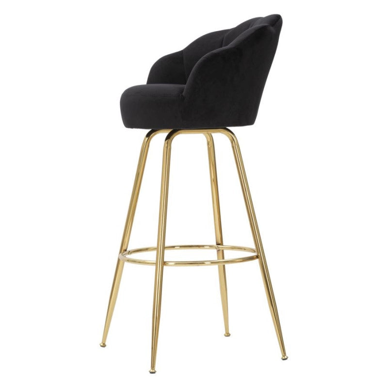 Sgabello Bar Vienna Nero cm 55x53x110