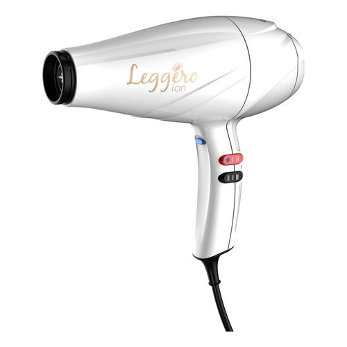 Ga.ma phon leggero ion: tecnologia agli ioni, anti crespo, 2400 w, motore ac a lunga durata made in italy, 6 combinazioni di velocità e temperatura, colpo d'aria fredda, incluse 1 bocchette da 9 mm e 1 diffusore - A21 LEGGEROION BN