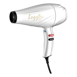 Ga.ma phon leggero ion: tecnologia agli ioni, anti crespo, 2400 w, motore ac a lunga durata made in italy, 6 combinazioni di velocità e temperatura, colpo d'aria fredda, incluse 1 bocchette da 9 mm e 1 diffusore - A21 LEGGEROION BN